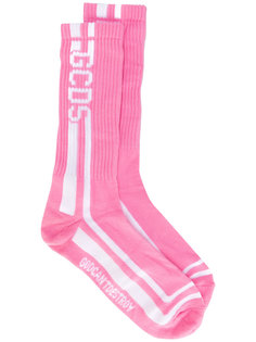 logo striped socks Gcds