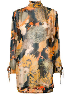 платье с комбинированным принтом Dries Van Noten