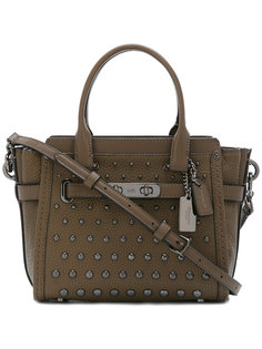 сумка на плечо с круглыми заклепками Coach
