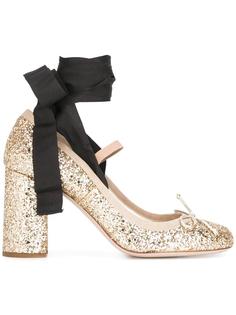 блестящие туфли Miu Miu