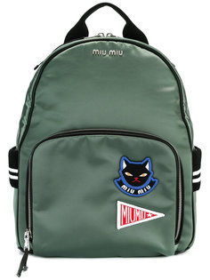 рюкзак с заплаткой с логотипом Miu Miu