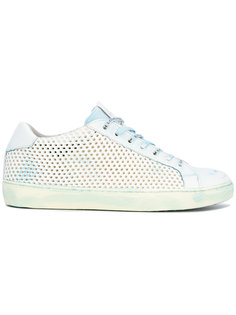 perforated sneakers Leather Crown