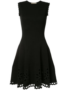 broderie anglaise tweed knit jacquard dress Carolina Herrera