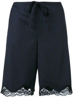 lace trim pinstriped shorts Alexander Wang