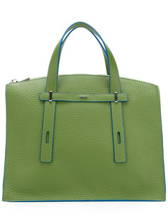 contrast detail structured tote Furla
