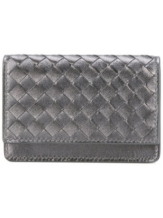 плетеный кожаный кошелек Bottega Veneta
