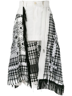 chiffon insert skirt Sacai