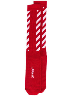 носки с диагональными полосками Off-White