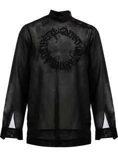 полупрозрачная рубашка с вышивкой Dries Van Noten