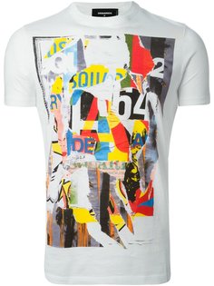 футболка с абстрактным принтом Dsquared2