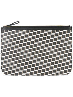 geometric print zipped clutch Pierre Hardy