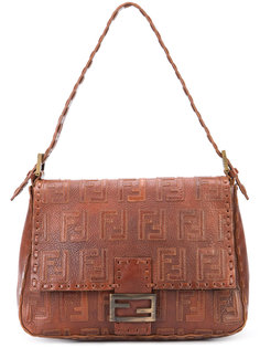 logo embossed shoulder bag Fendi Vintage