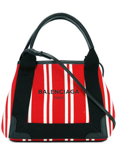 маленькая полосатая сумка-тоут Balenciaga