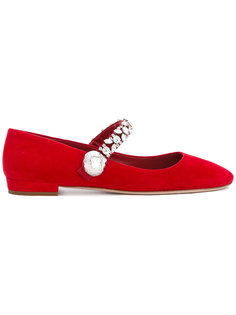 embellished-strap ballerinas Miu Miu