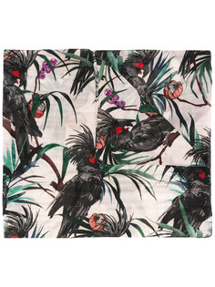 Kakatoo motive print scarf Ps By Paul Smith