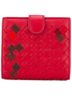 плетеный кожаный кошелек Bottega Veneta