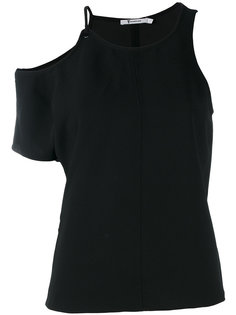 matte poly crepe asymmetrical top T By Alexander Wang