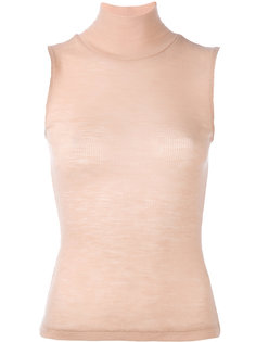 sheer ribbed sleeveless turtleneck T By Alexander Wang