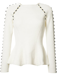 button up rib knit jumper Carolina Herrera