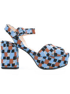 geometric print sandals  Prada
