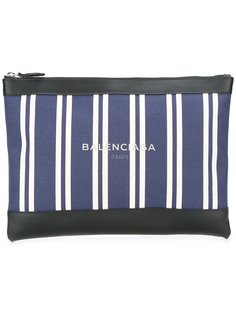 полосатый клатч на молнии Balenciaga