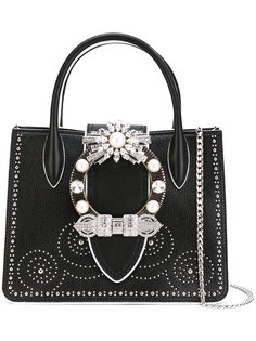 мини сумка-тоут с заклепками Miu Miu
