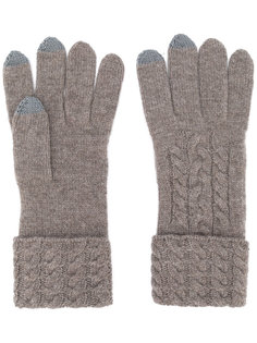 cable knit gloves N.Peal