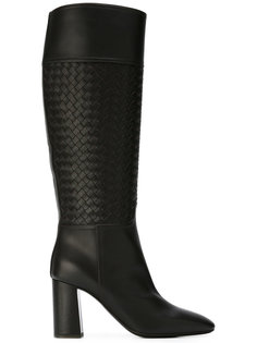 сапоги с плетеным узором Bottega Veneta