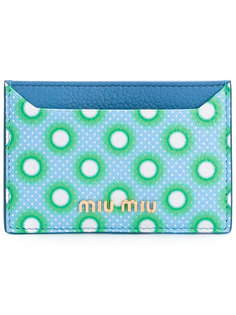 кошелек для карт с узором в горох Miu Miu