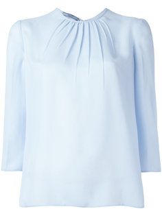блузка с присборенным вырезом Prada