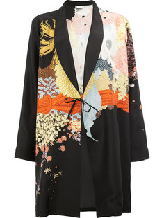 пальто-кимоно с абстрактным принтом Dries Van Noten