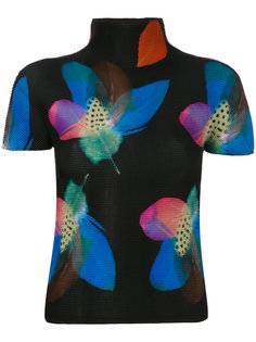 floral pattern knitted T-shirt Issey Miyake Cauliflower