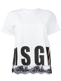 футболка с принтом-логотипом MSGM