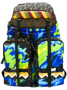 printed backpack Prada