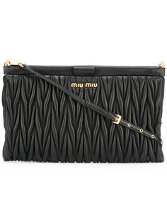matelassé clutch with chain Miu Miu