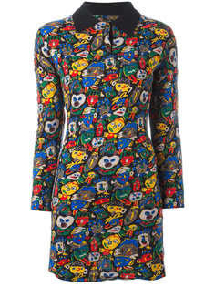 face pattern collar dress Jean Paul Gaultier Vintage