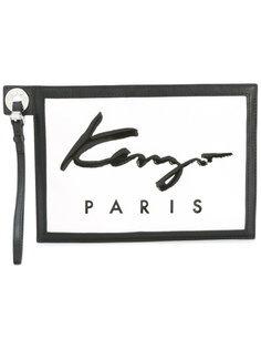 клатч с маленьким логотипом Kenzo