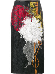 юбка "Selma" с цветочной аппликацией  Dries Van Noten