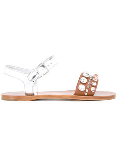 декорированные сандалии Miu Miu