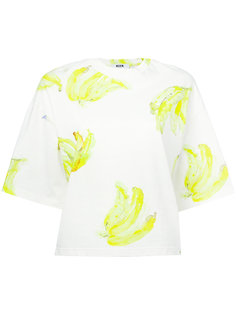 футболка с рисунком в виде бананов MSGM