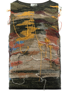 тканый топ с потертой отделкой Dries Van Noten