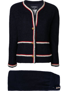 contrast trim skirt suit Chanel Vintage