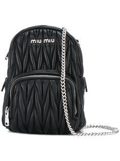 стеганая мини сумка через плечо Miu Miu