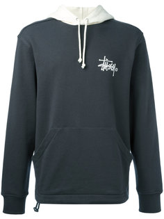 двухцветная толстовка с капюшоном Stussy