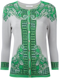neon print buttoned cardigan Versace Collection
