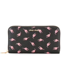 кошелек с рисунком из котов Miu Miu