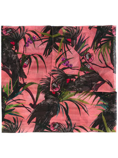 Kakatoo motive print scarf Ps By Paul Smith