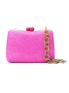 woven straw clutch Serpui