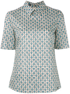 geometric print shortsleeved shirt Jil Sander Navy