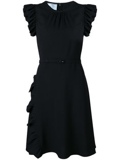 платье с рюшами Prada